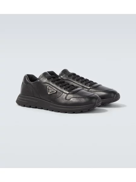 Sneakerși Prada din piele negru
