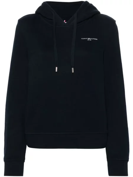 Hanorac cu glugă Tommy Hilfiger cu imagine albastru