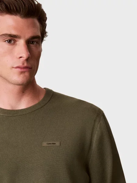 Трикотажний світшот Calvin Klein оливковий