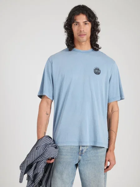QS Tricou albastru deschis negru