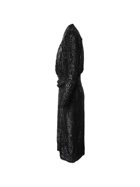 Rochie midi Iro drapată până la genunchi de costum negru