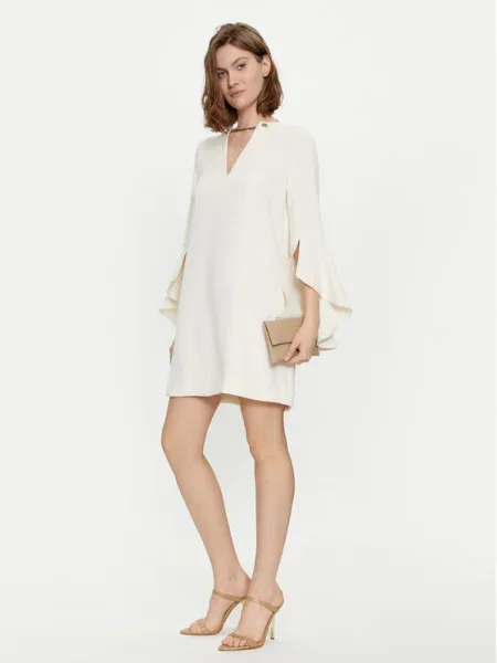 TWINSET Rochie cocktail Écru Straight Fit