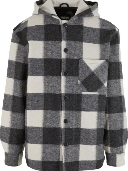Urban Classics Geacă de primăvară-toamnă gri închis alb