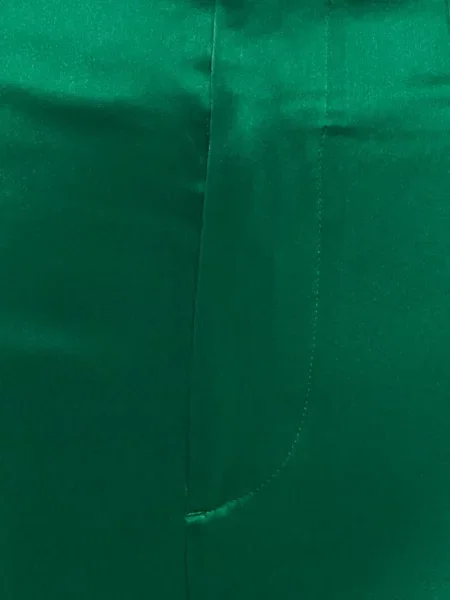 Pantaloni Alice + Olivia din satin verde