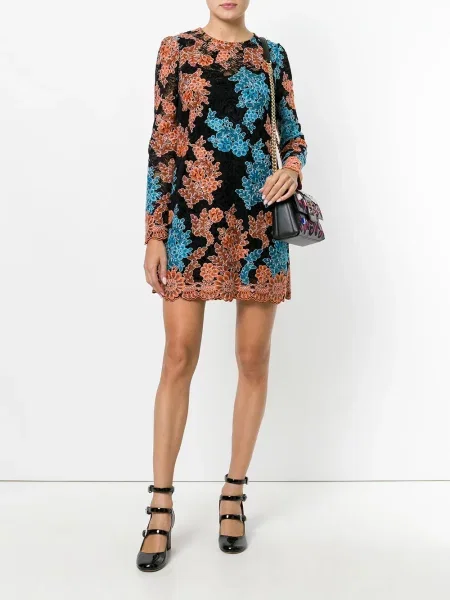 Rochie Dolce & Gabbana cu model floral negru