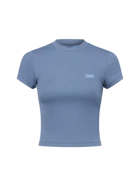 Tommy Jeans Koszulka Kobiety jednolity S niebieski