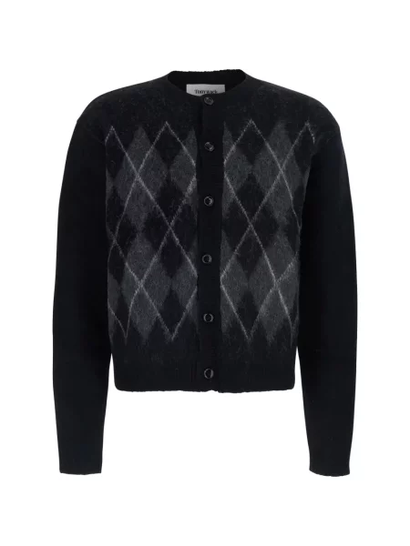 Cardigan Tonywack cu model argyle negru