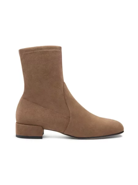 Botki Stuart Weitzman skórzane beżowe