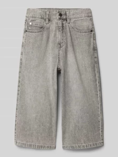 Szorty jeansowe skater z szerokimi nogawkami z czystej bawełny S.oliver Red Label czarne