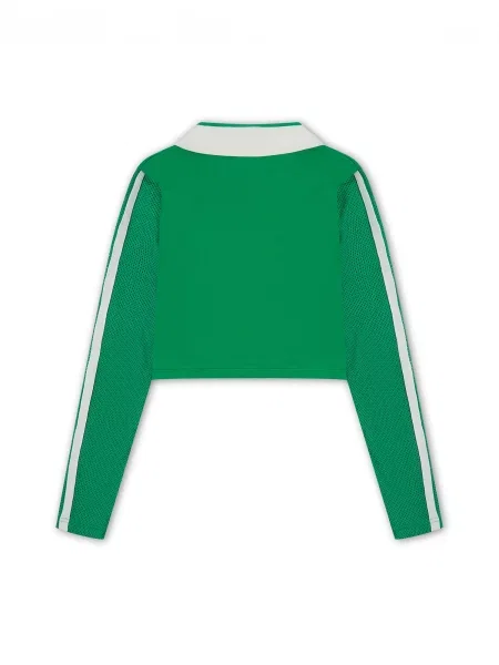 Tricou Airtex verde alb