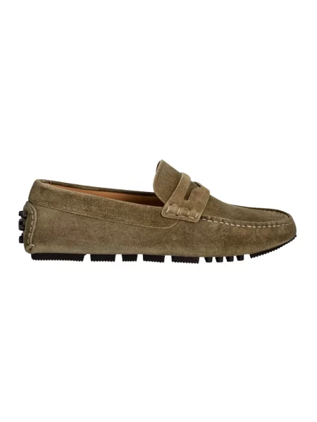 Półbuty Emporio Armani zamszowe zielone
