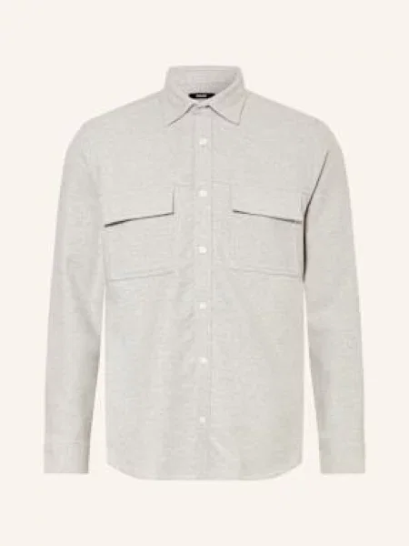 Reiss Svrchní Košile Camber světle šedá