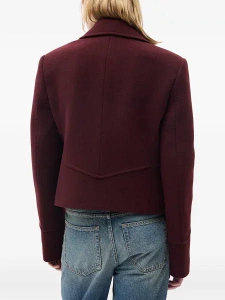Geacă Ann Demeulemeester cu două rânduri de nasturi roșu