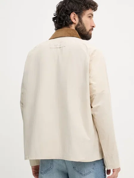 Barbour krótka kurtka z bawełną Icons beżowa