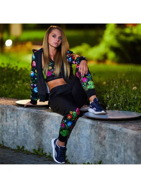 Bluza sportowa rozpinana z kapturem EXTREME HOBBY FOLK czarna