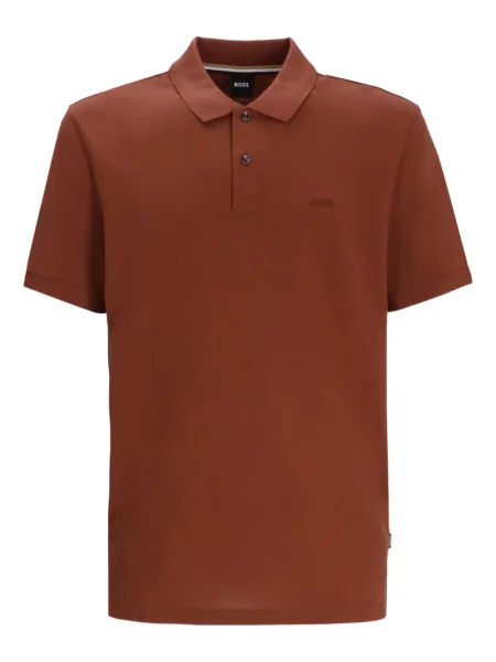 Scurt tricou polo Boss maro