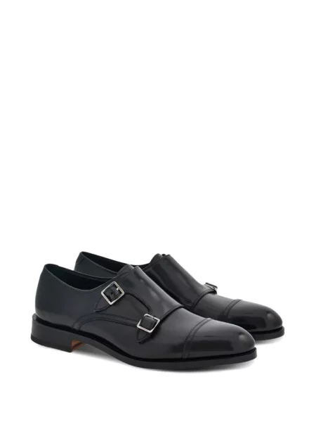 Iš natūralios odos monk batai Ferragamo juoda