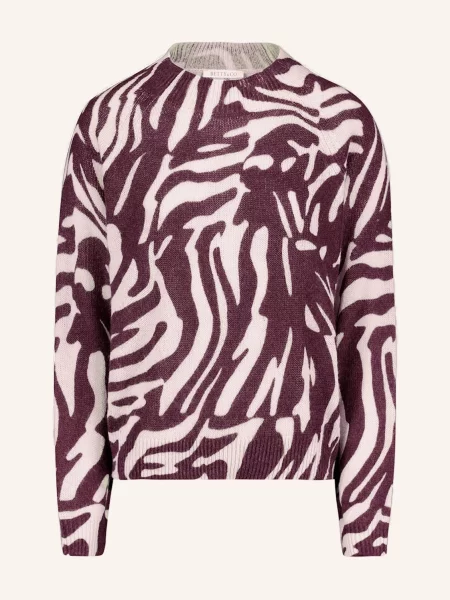 Betty&Co Sweter Z Dzianiny W Zwierzęcy Wzór rot