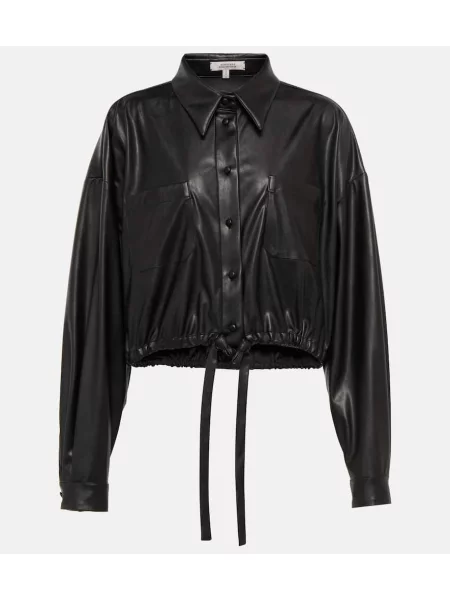 Cămașă Dorothee Schumacher din piele negru