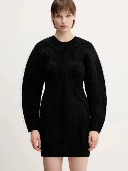 Sportmax sukienka Frank mini dopasowana czarny