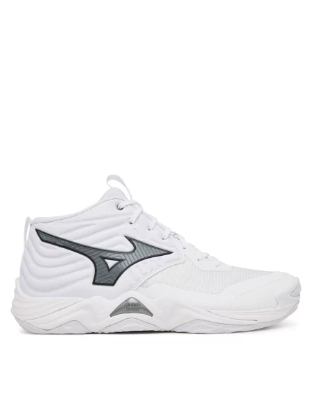 Încălțăminte pentru sporturi de interior Mizuno Wave Momentum Elite Mid alb