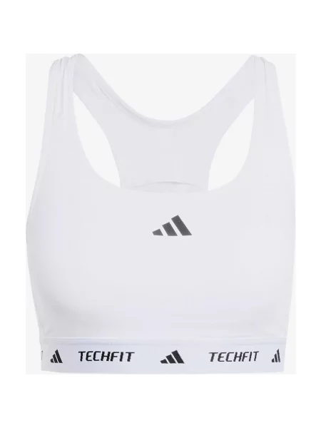 Biustonosz adidas TECHFIT Logo czarny XS biały