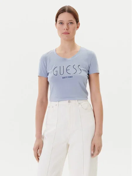 Тениска Guess дамска синьо