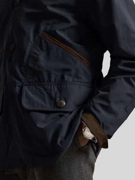 Kurtka pikowana z mieszanka bawełny krój regular fit Polo Ralph Lauren granatowa