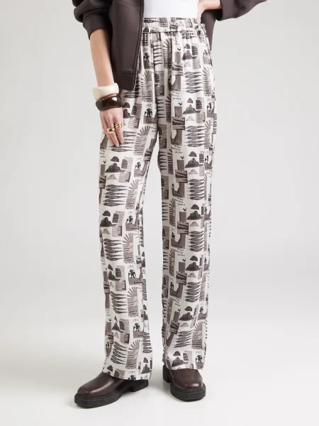 SCOTCH & SODA Hlače Gia temno siva / antracit / greige bela