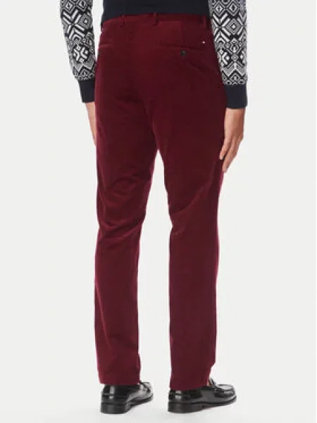 Tommy Hilfiger Chino hlače Bordo rdeča