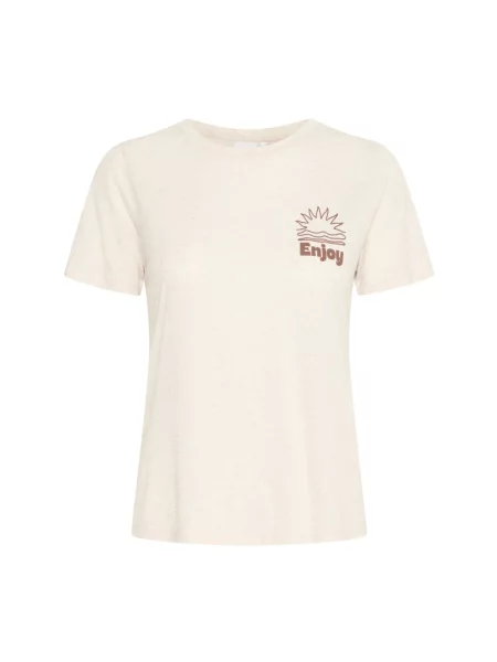 Koszulka Ichi w kolorze melanż beżowa