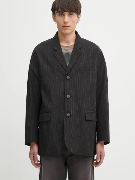 Visvim gyapjú kabát hammons jkt santome fekete