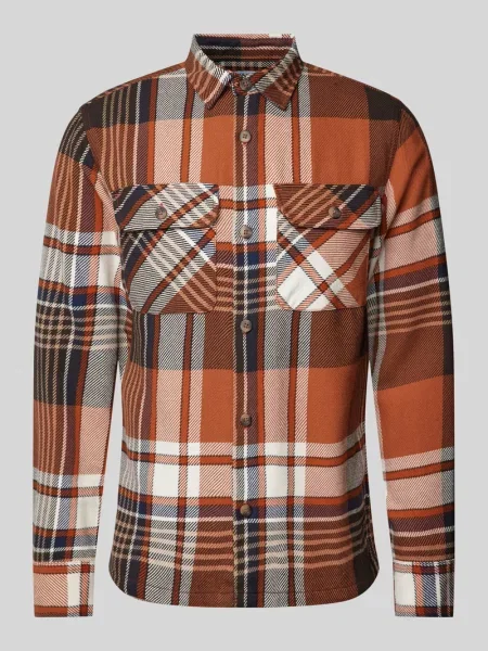Koszula casualowa o kroju slim fit z z patką na piersi model ‘DARREN’ Jack & Jones czerwona