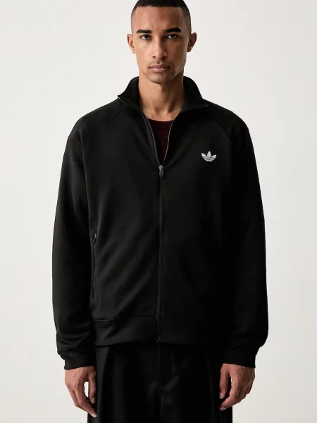 Adidas Originals hanorac cu pentru bărbați Trefoil Essentials Spacer negru