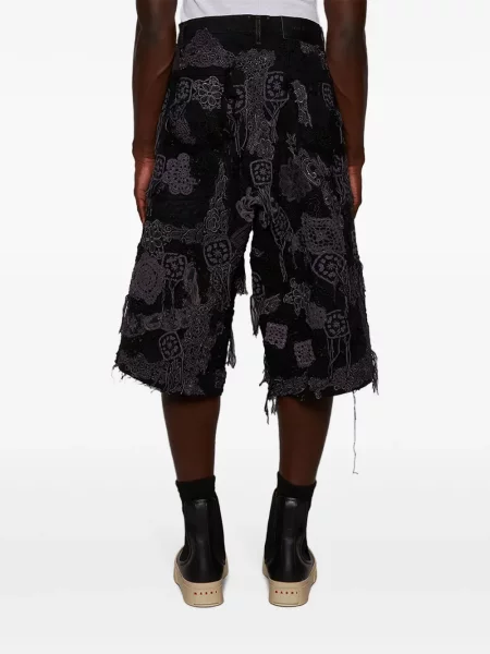 Pantaloni scurți din denim Earthling Vip negru
