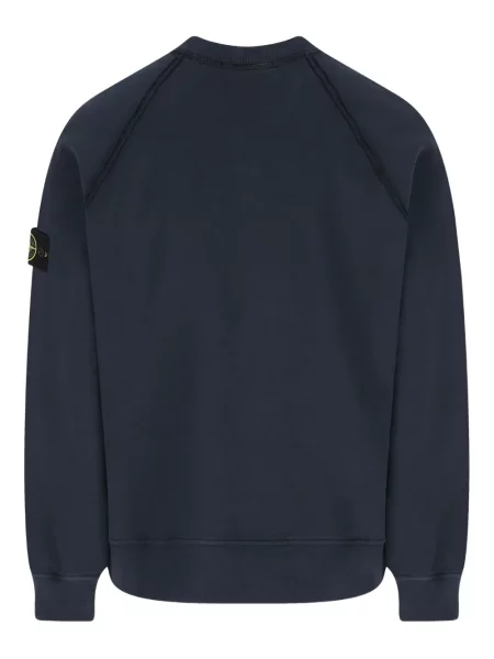 Lung hanorac Stone Island cu strasuri albastru