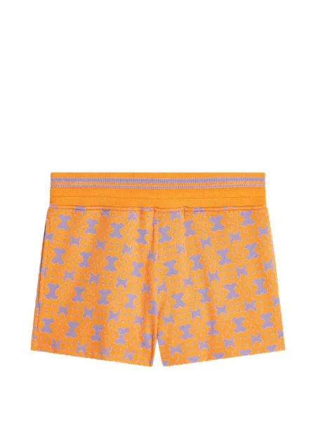 Pantaloni scurți Dries Van Noten din jacard auriu