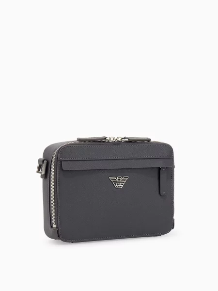 Сумка через плечо Emporio Armani серая