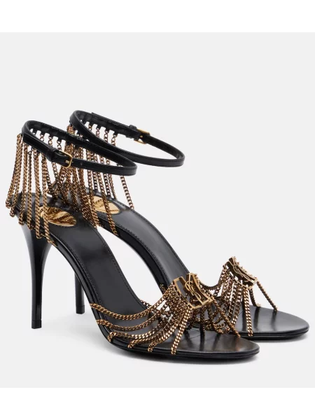 Sandale Saint Laurent din piele negru