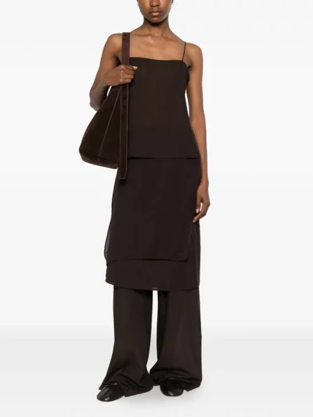 Bluzka Viktoria Chan drapowana brązowa