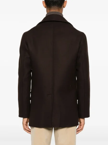 Palton Fursac din țesătură twill maro