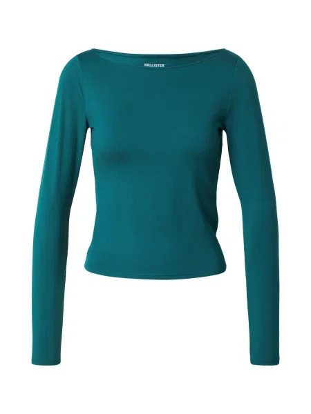 HOLLISTER Tricou petrol verde