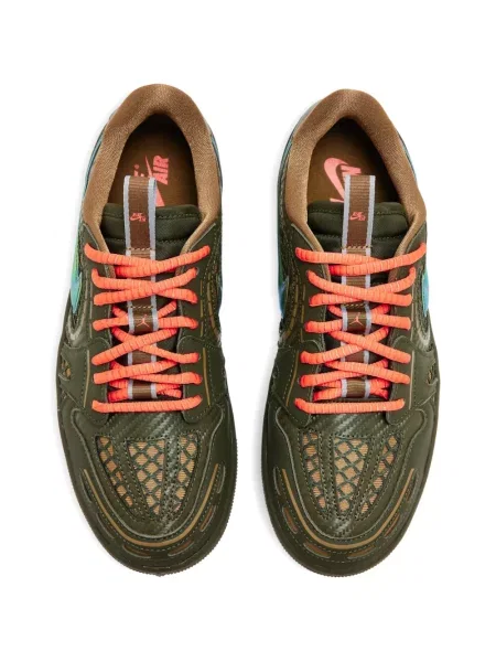 Бягане чехли Nike на платформе бродирани оранжево