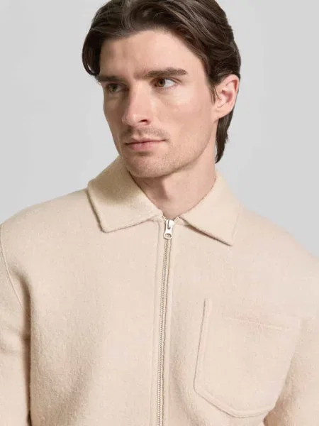 Kurtka koszulowa o kroju regular fit z czystej wełny model ‘HANNES’ Samsoe Samsoe