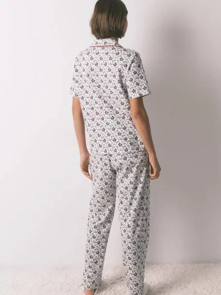 Піжамний комплект з бавовною women'secret з бежевий