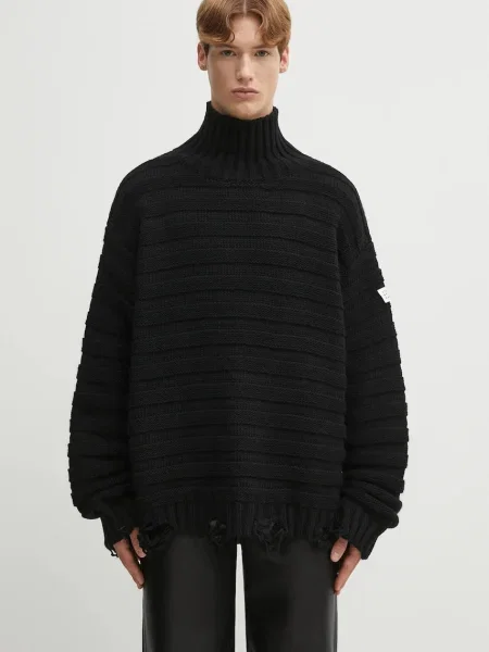 Volnen pulover Maison Margiela črna