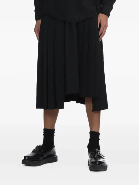 Плисирана плисирана пола Black Comme Des Garçons до коляното черно