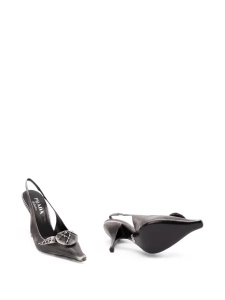 Pantofi cu toc Prada din piele slingback