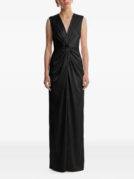 Rochie Framboise cu decolteu în V de costum negru