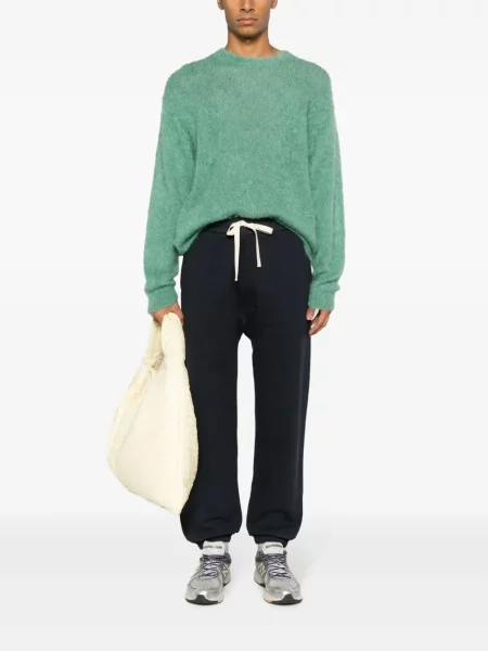 Běžecké kalhoty Jil Sander se stahovací šňůrkou modré